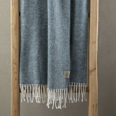 Coperta Ginepro in stile Cottage toscano con passamaneria (130x180 cm)