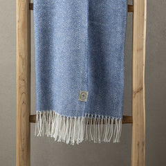 Coperta Ginepro in stile Cottage toscano con passamaneria (130x180 cm)