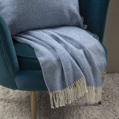 Coperta Ginepro in stile Cottage toscano con passamaneria (130x180 cm)