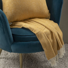 Coperta Ginepro in stile Cottage toscano con passamaneria (130x180 cm)