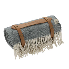Coperta Ginepro in stile Cottage toscano con passamaneria (130x180 cm)