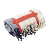 Casentino Super Soft Italian Cotton Throw with Vegan Bridle (Twin Size)