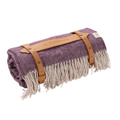 Coperta in cotone italiano con motivo a spina di pesce Forte Dei Marmi con passante vegano (taglia twin)