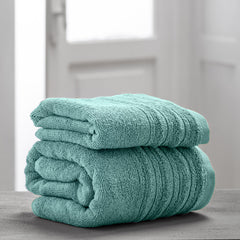 Set di due asciugamani da bagno super morbidi, articoli essenziali per il bagno.