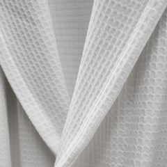 Accappatoio in stile kimono Dante con tessuto a nido d'ape (bianco)