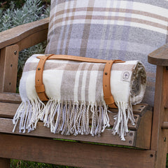 Coperta in cotone italiano Super Soft Volterra con lacci vegani (taglia Twin)